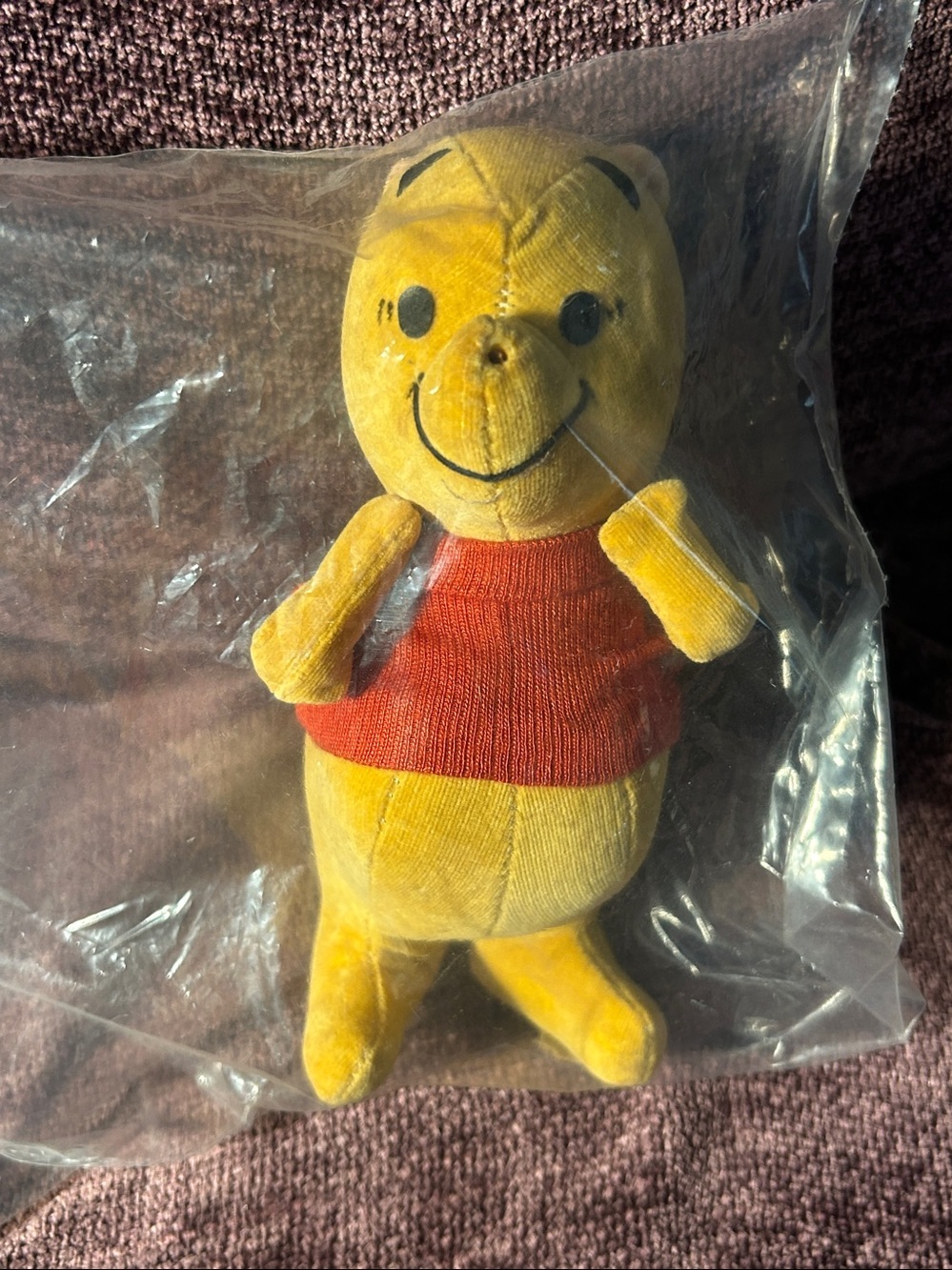 RARE Vintage 1966 Walt Disney Winnie The Pooh Made in Japan Velveteen 6” NOS
